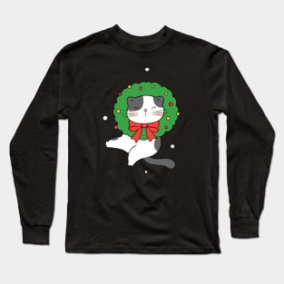 Meowy Christmas Cat Long Sleeve T-Shirt